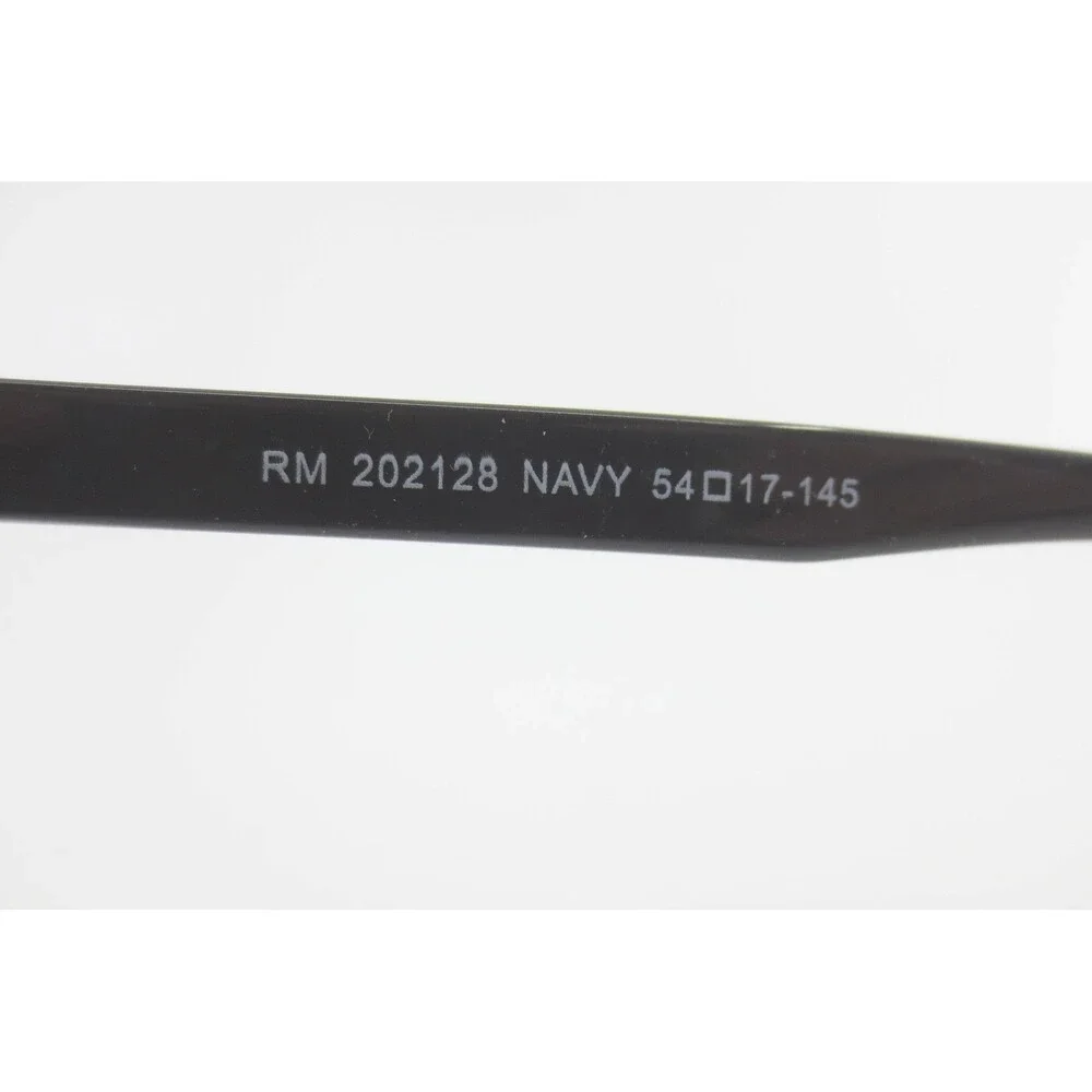 Randy Jackson RM 202128 Navy Silver Rectangular Semi Rimless Eyeglasses